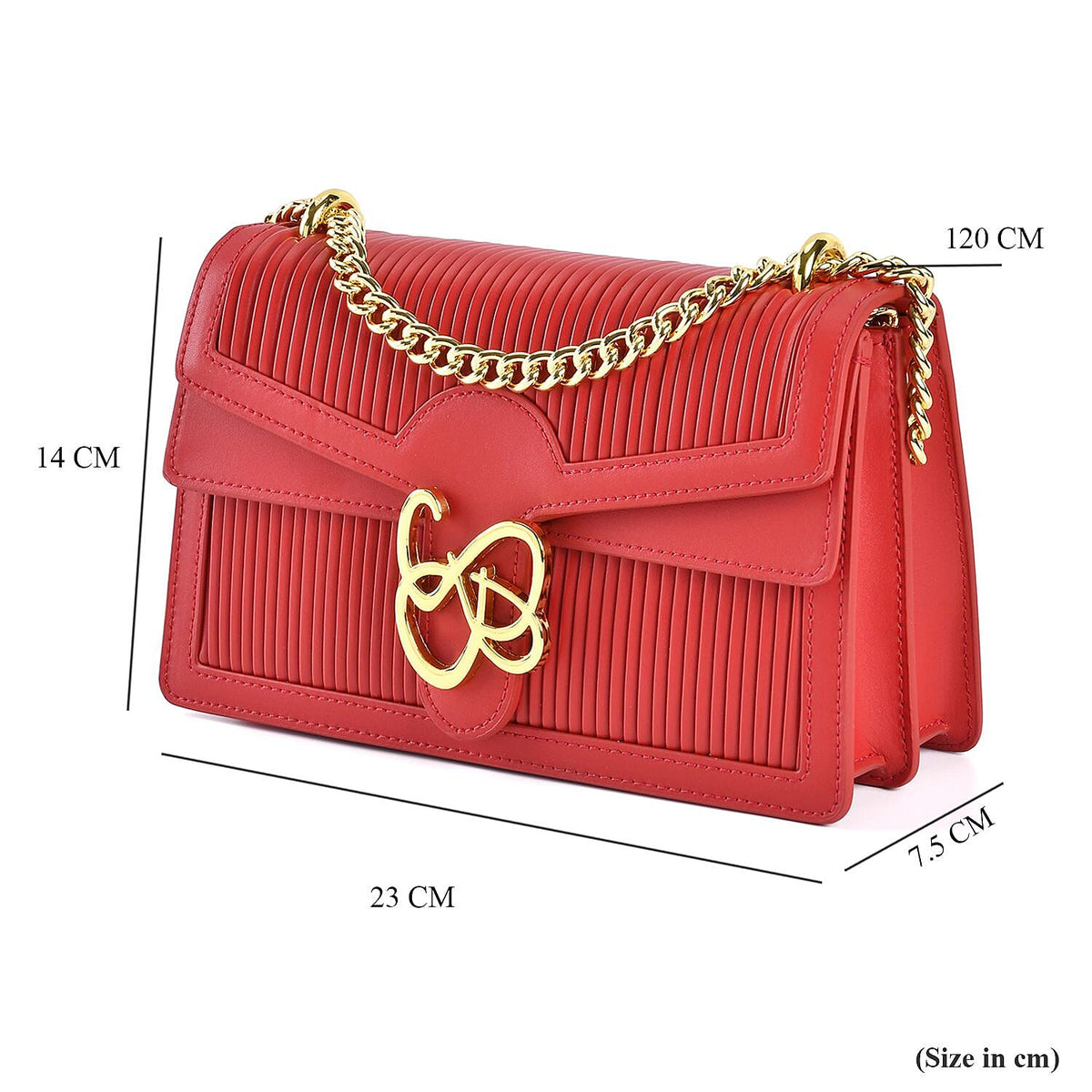 Genuine Leather Pleated Crossbody Bag (Size 23x7x14 cm) 7618836 6