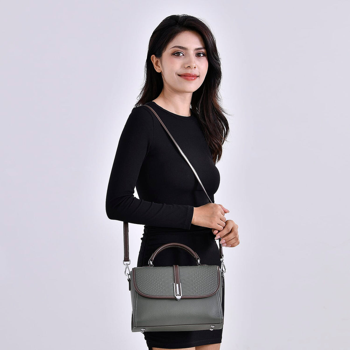 Genuine Leather Snakeskin Crossbody Bag 7793149 2