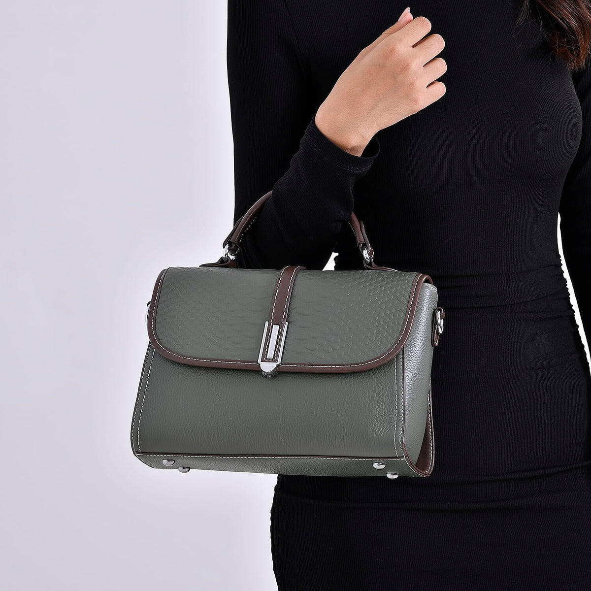 Genuine Leather Snakeskin Crossbody Bag 7793149 3