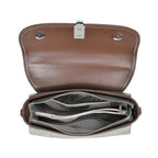 Leather Snakeskin Crossbody Bag (Size 26x12x22 cm) - Olive & Tan