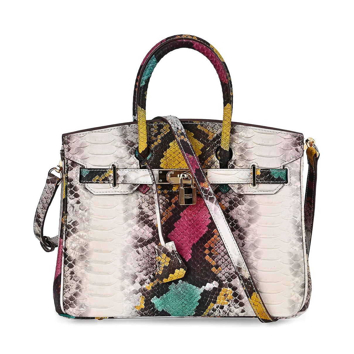 100% Genuine Leather Snakeskin Pattern Crossbody Bag 7694873 0