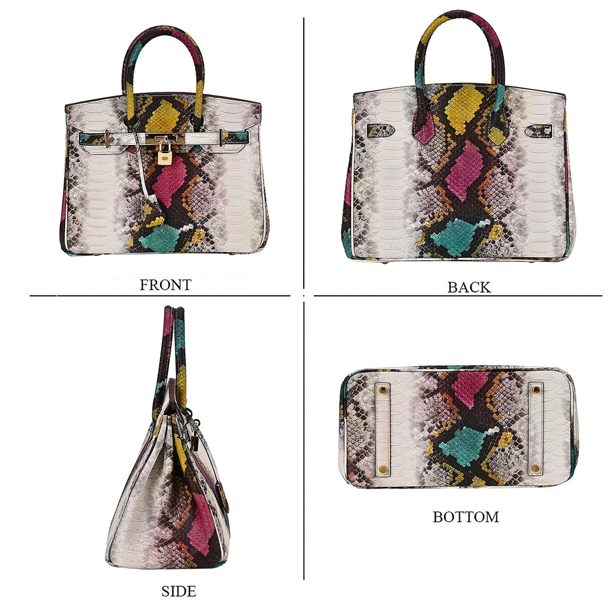 100% Genuine Leather Snakeskin Pattern Crossbody Bag 7694873 4