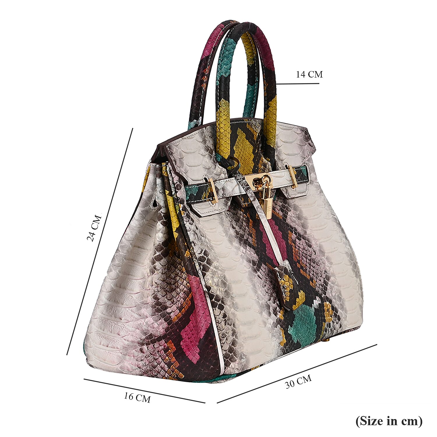 100% Genuine Leather Snakeskin Pattern Crossbody Bag 7694873 7