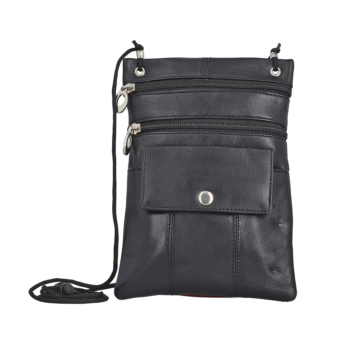 100% Genuine Leather Crossbody Bag - Black 7210703 0