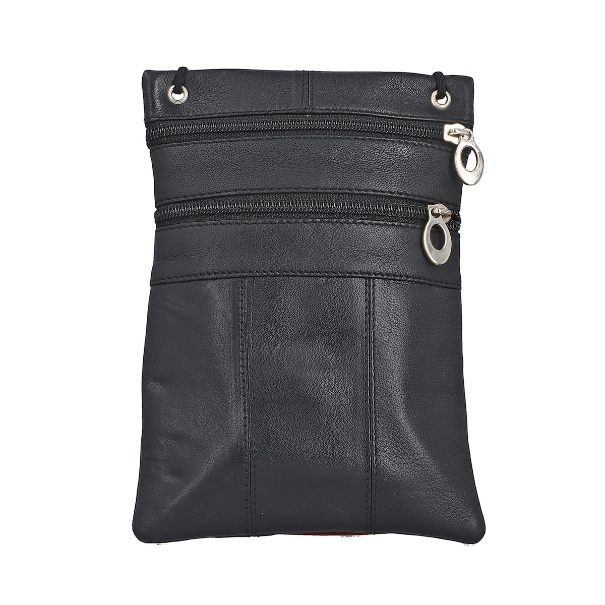 100% Genuine Leather Crossbody Bag - Black 7210703 5