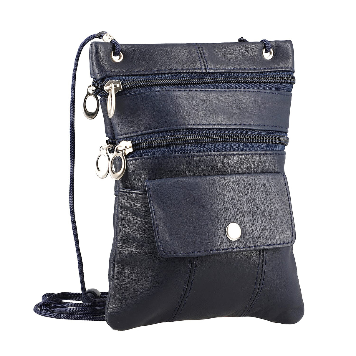 100% Genuine Leather Crossbody Bag - Navy 7210705 3