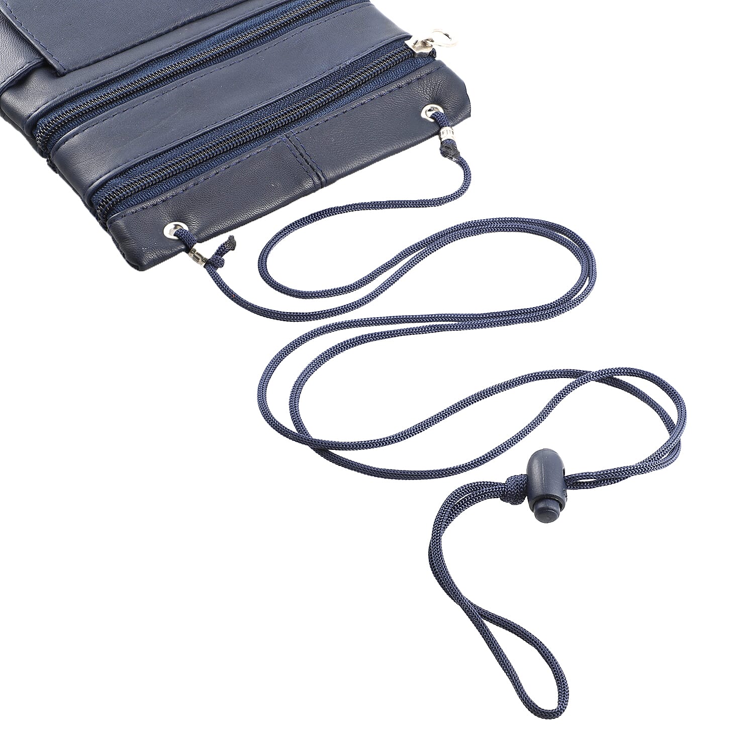 100% Genuine Leather Crossbody Bag - Navy 7210705 5