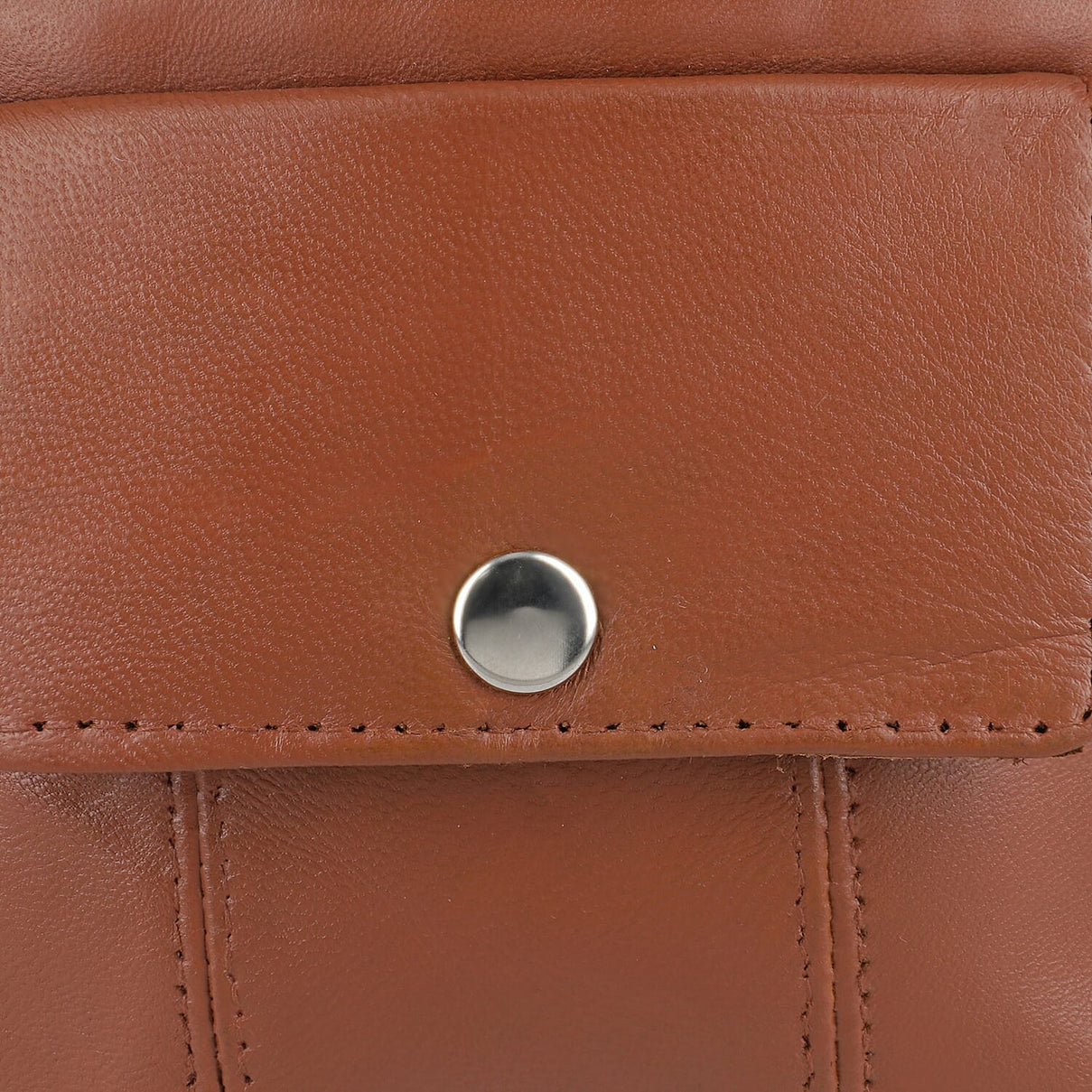 100% Genuine Leather Crossbody Bag - Tan 7210706 6