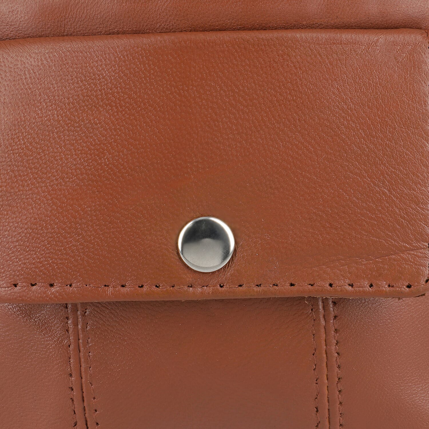 100% Genuine Leather Crossbody Bag - Tan 7210706 6