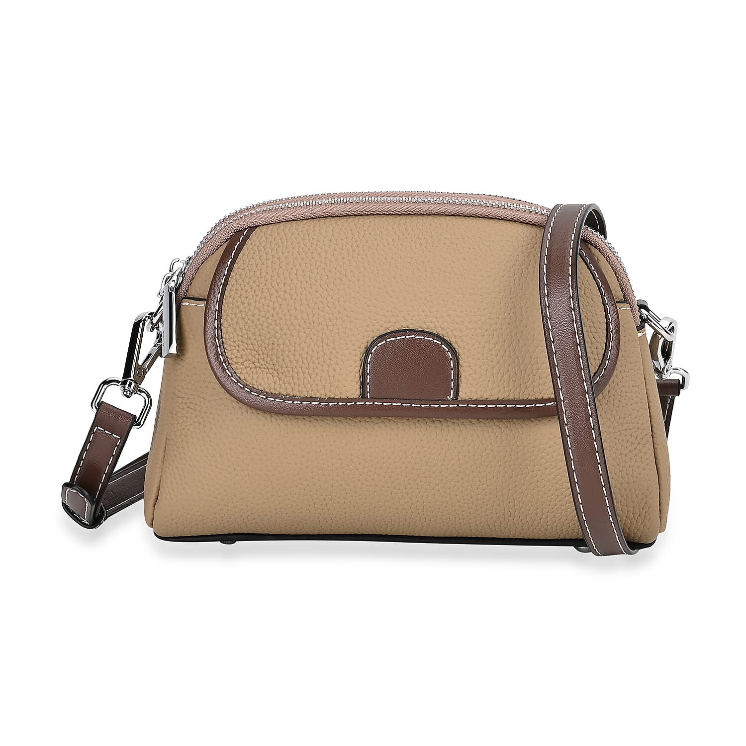 Genuine Leather Solid Crossbody Bag 7774510 0