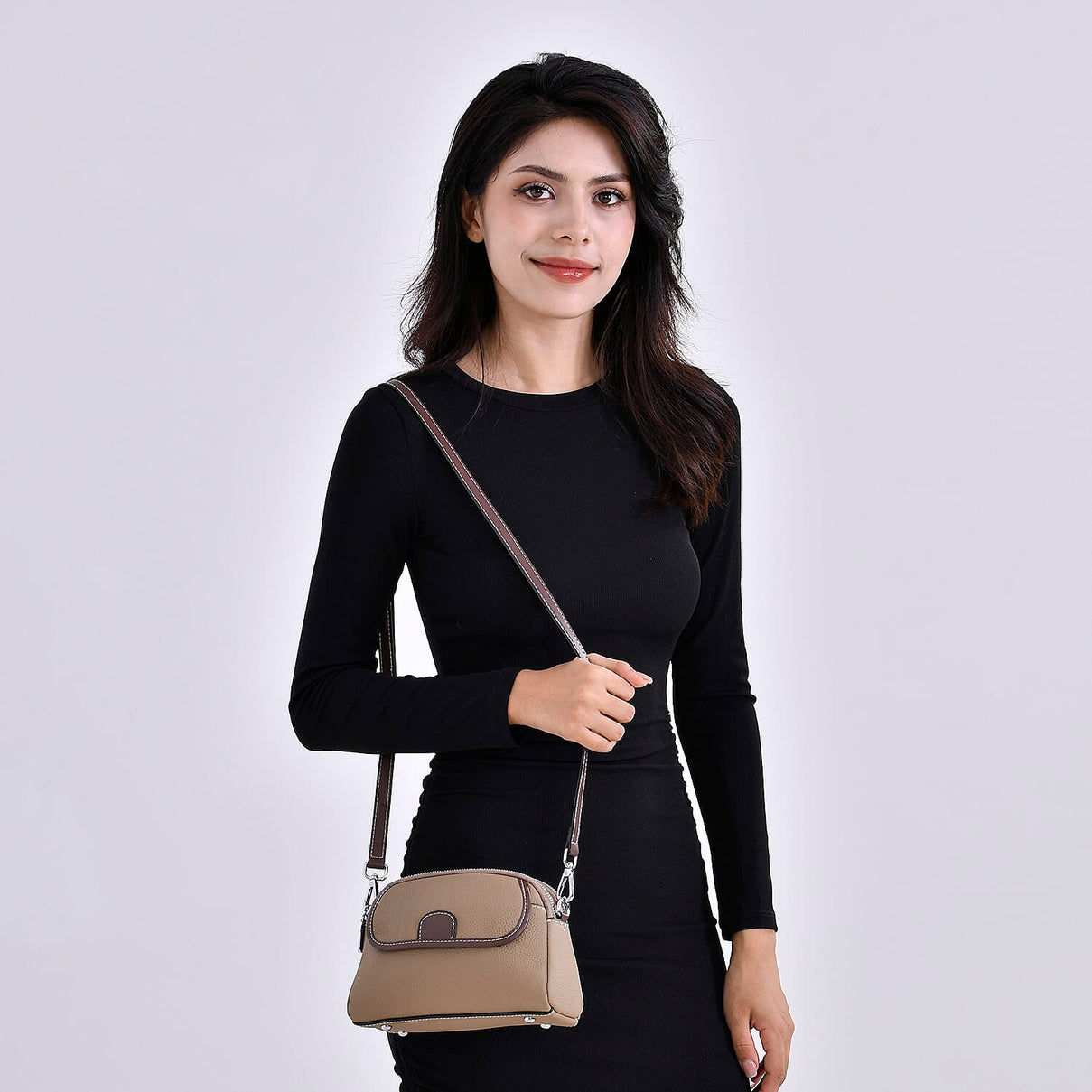 Genuine Leather Solid Crossbody Bag 7774510 2