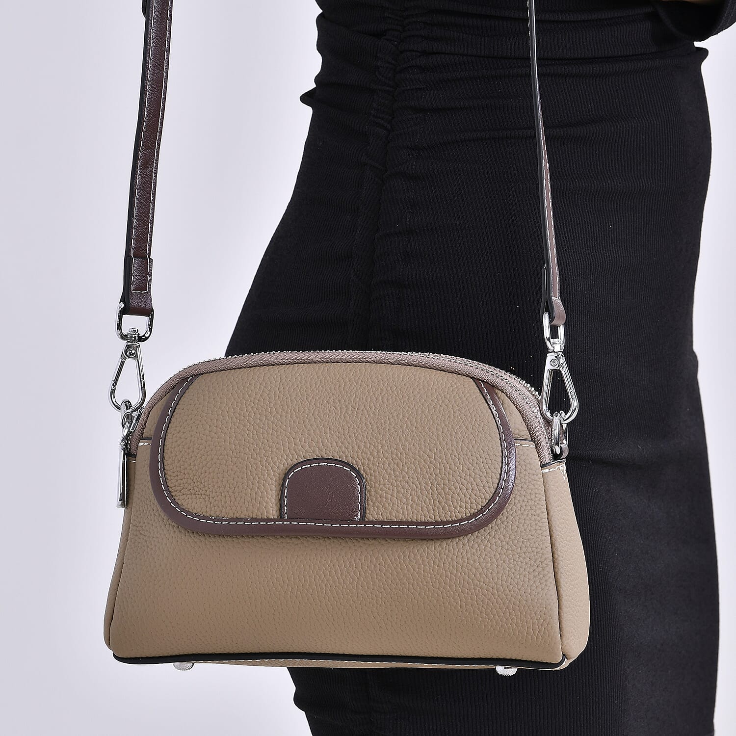 Genuine Leather Solid Crossbody Bag 7774510 3