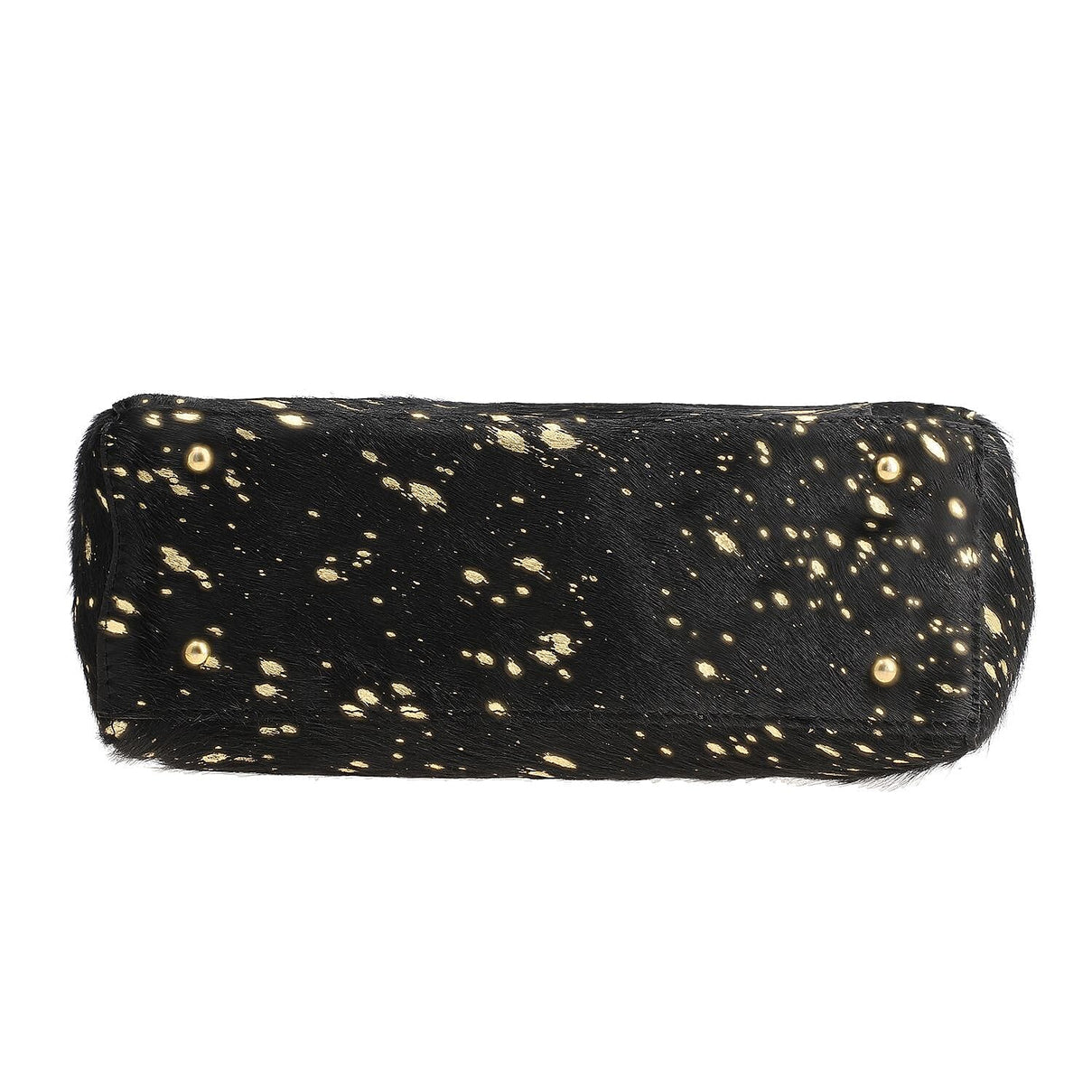100% Genuine Leather Cowhide with Golden Foil Printing Crossbody Bag - Golden &amp; Black 7254174 5