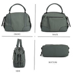 Leather Solid Crossbody Bag (Size 29x13x22 cm) - Green