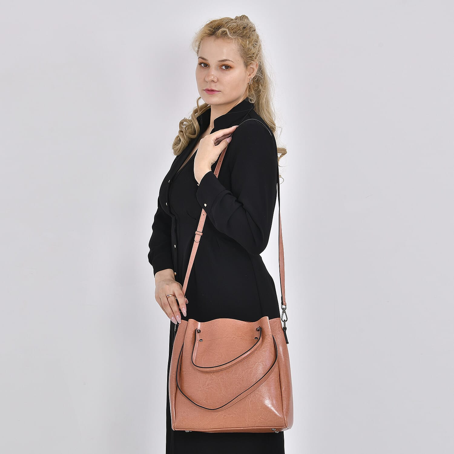 Genuine Leather Convertible Bag with Handle Drop and Detachable Long Strap 7722150 2