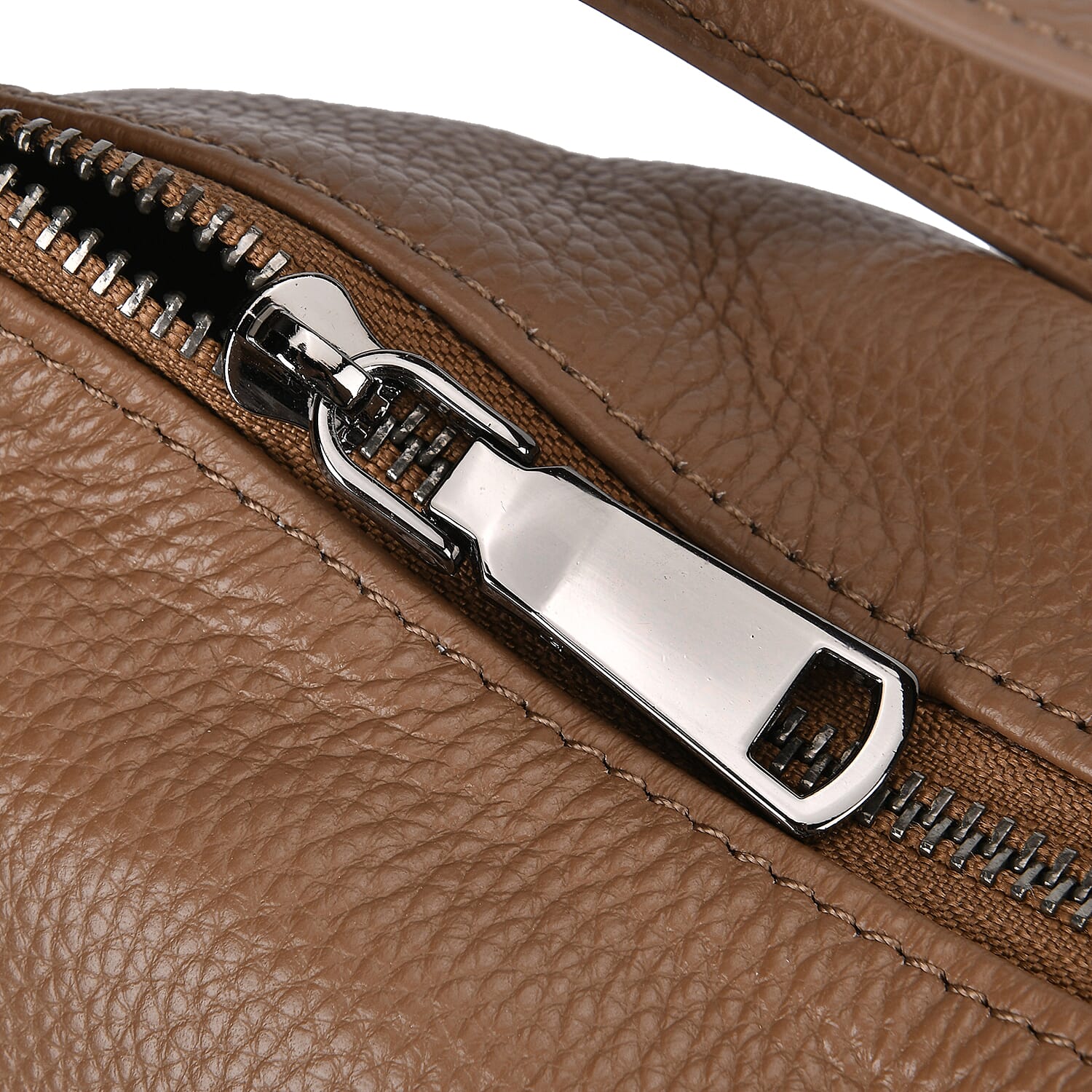 100% Genuine Leather 2-in-1 Crossbody Bag with Adjustable Shoulder Strap - Khaki 7749415 3