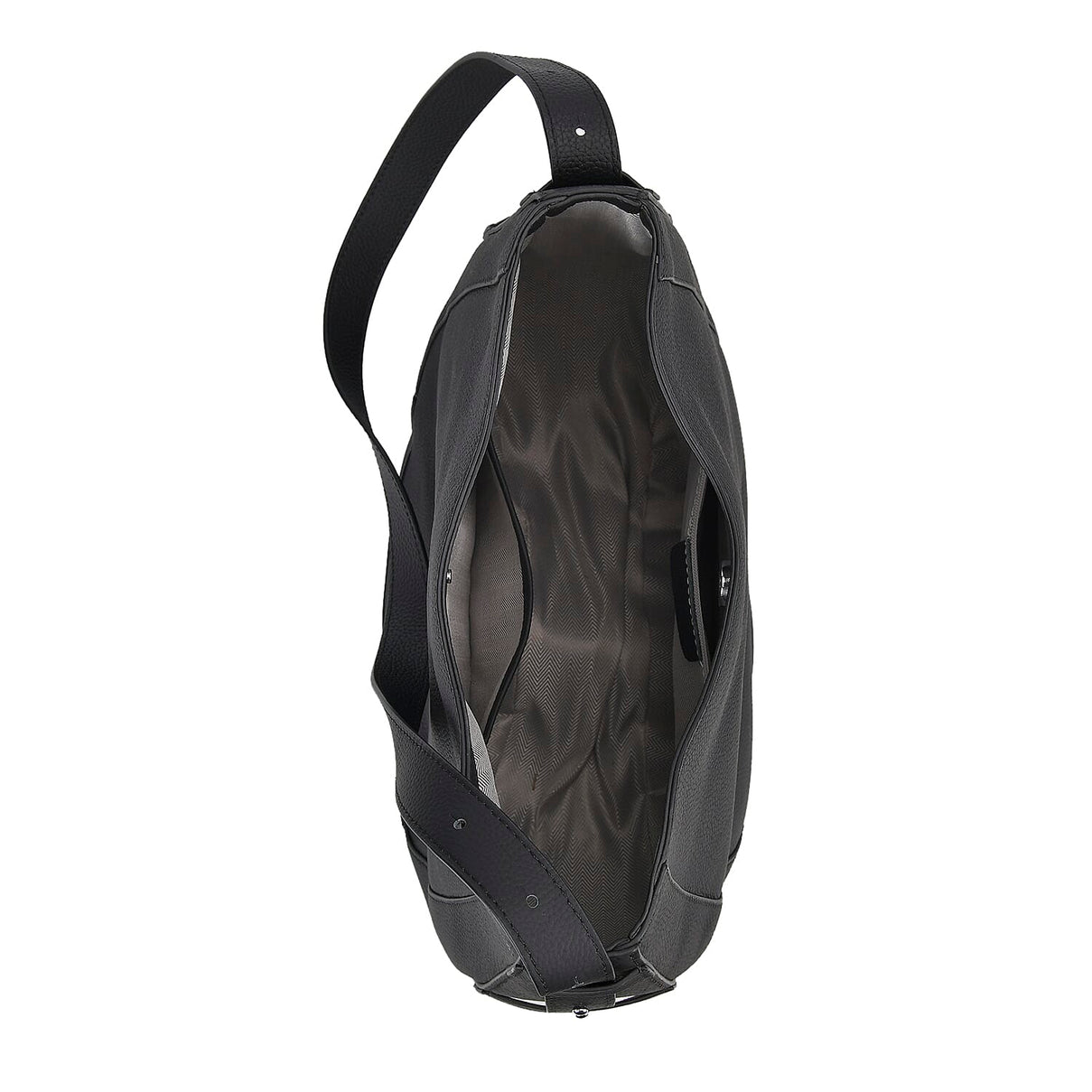 Genuine Leather Hobo Style Bag with Zipped Closure and Adjustable Shoulder Strap 7749448 2
