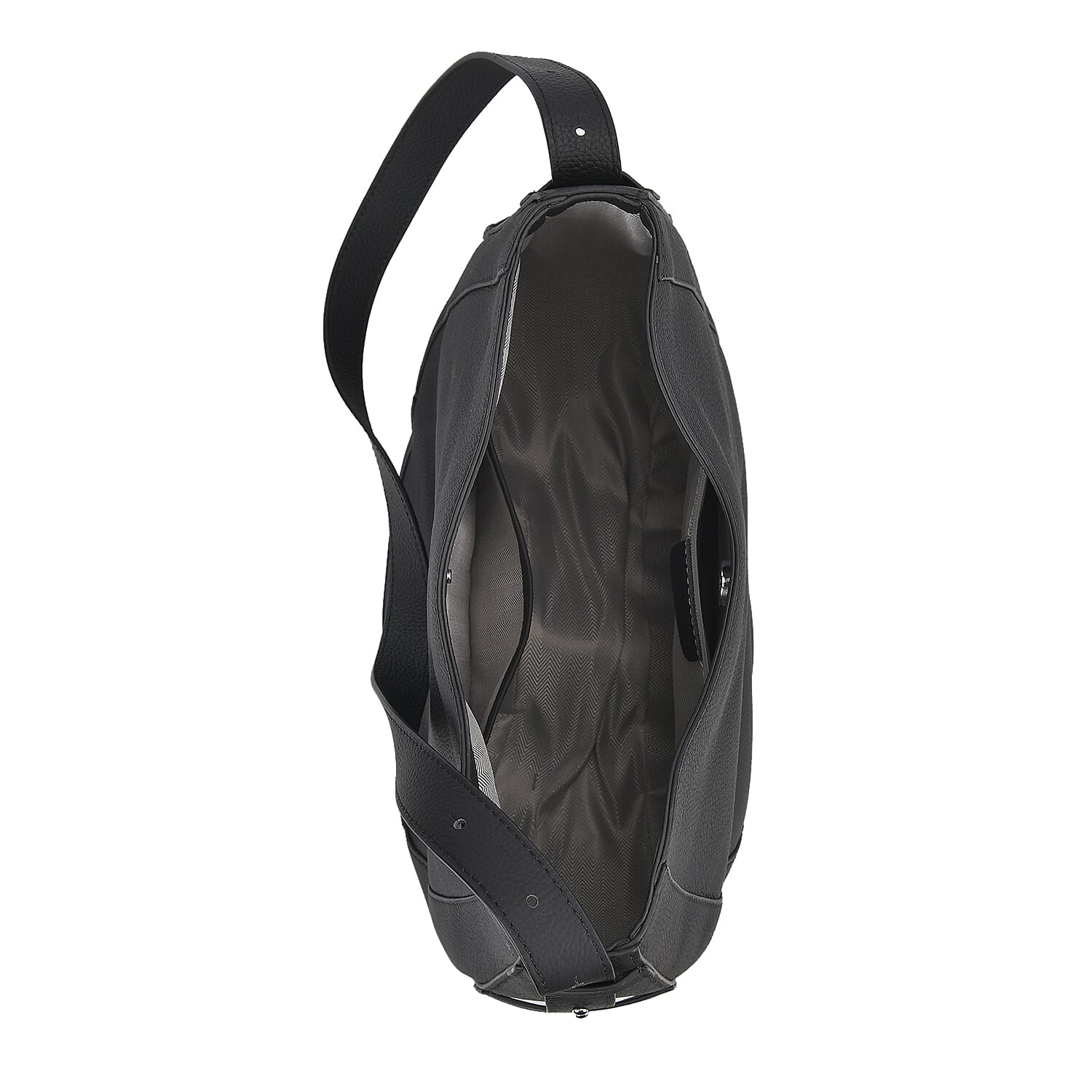 Genuine Leather Hobo Style Bag with Zipped Closure and Adjustable Shoulder Strap 7749448 2