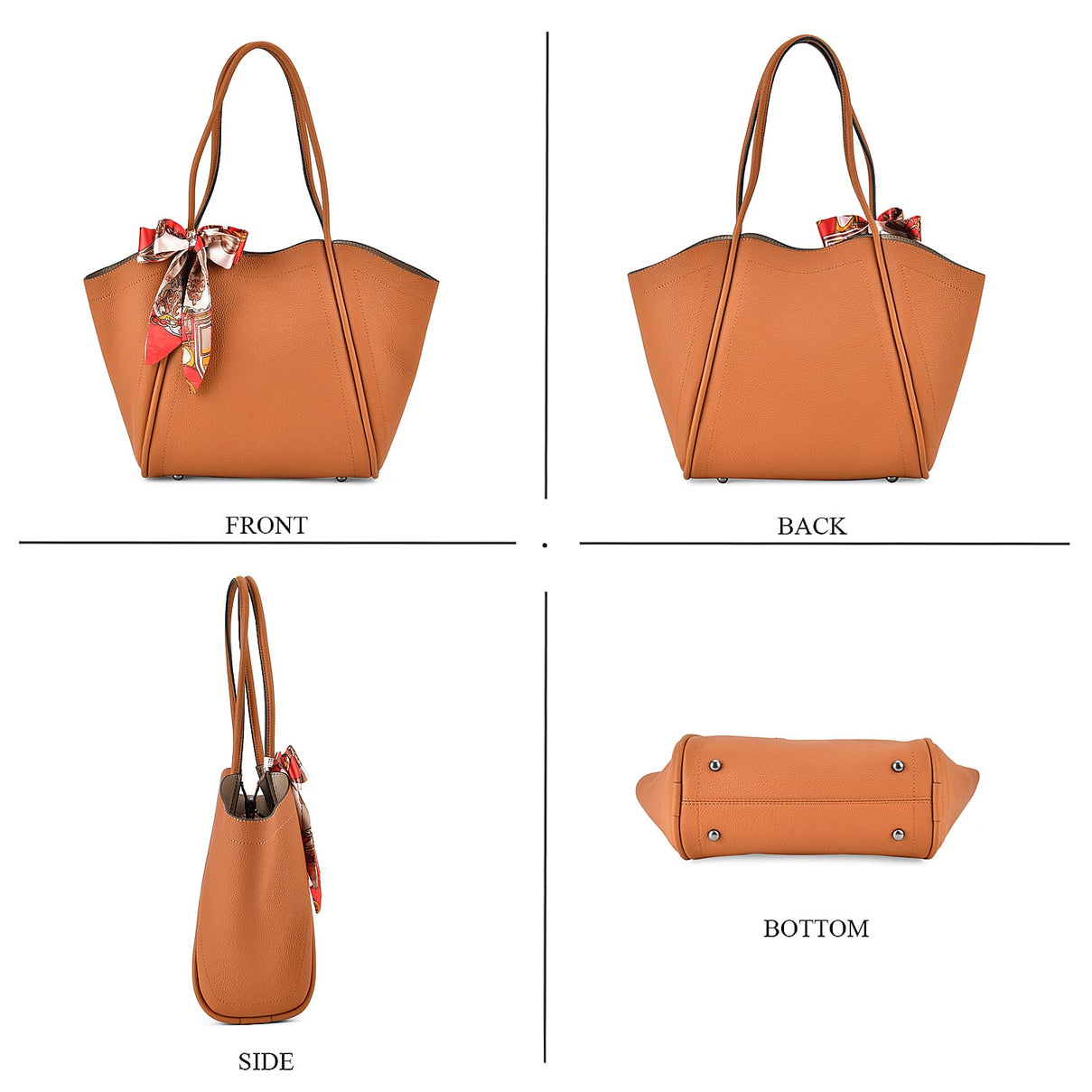 Leather Solid Tote Bag 7793128 1