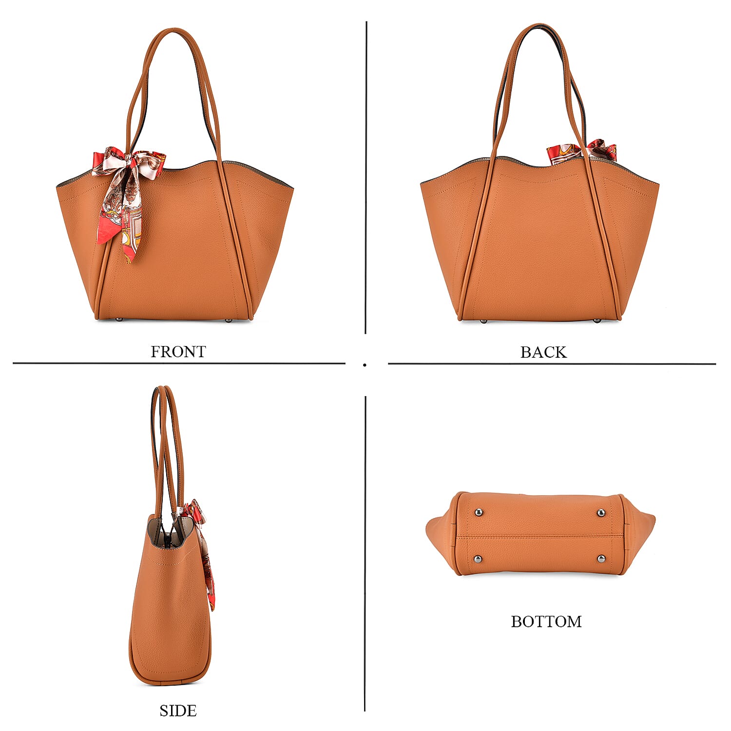 Leather Solid Tote Bag 7793128 1