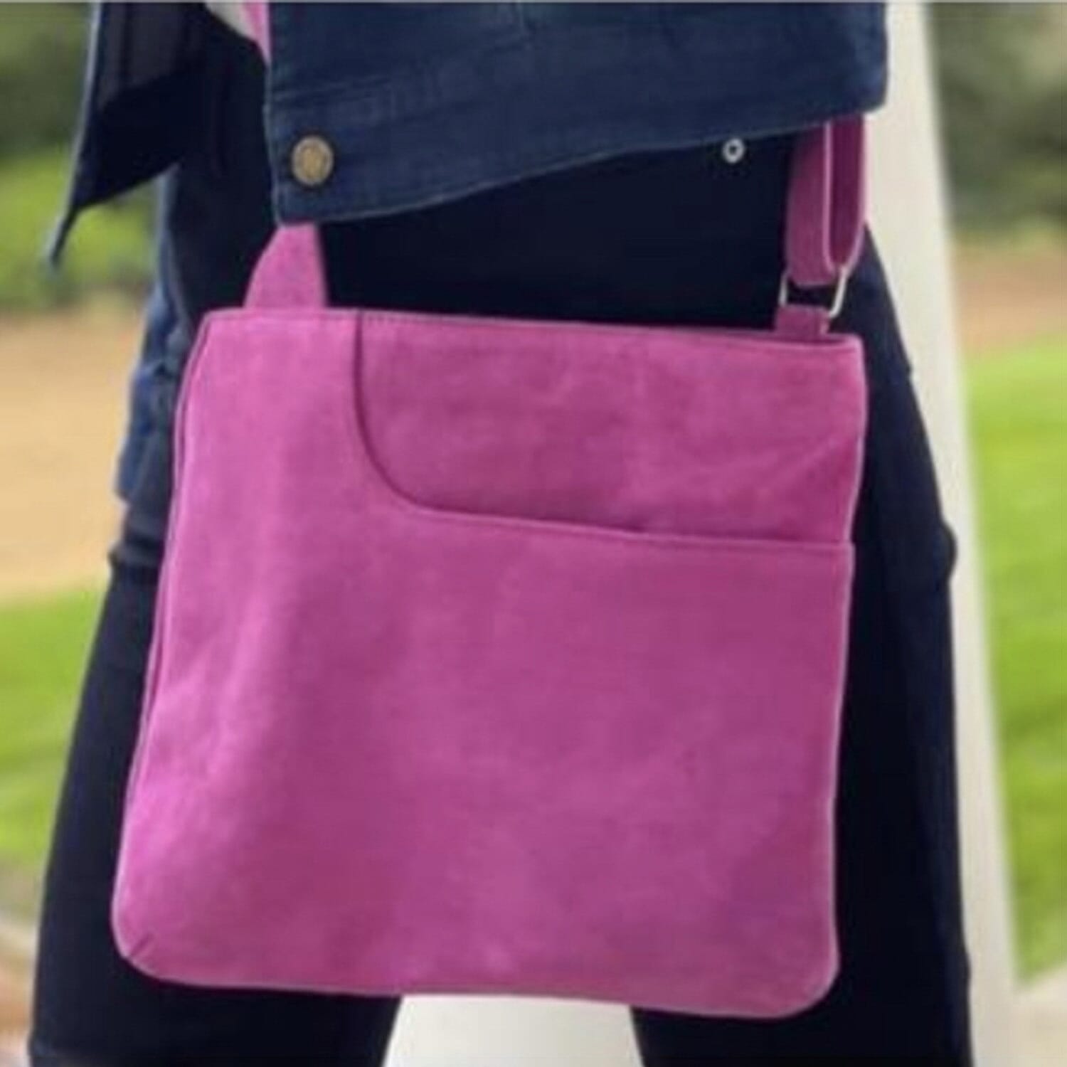 Suede Leather Side Pocket Crossbody Sling Bag 7845643 0