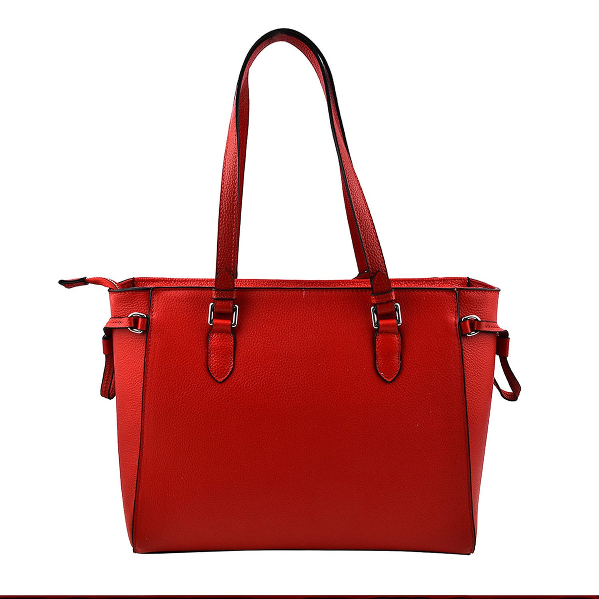 KTD by Kenzo Takada Leather Drawstring Tote Bag with Charm - Red 7514963 1