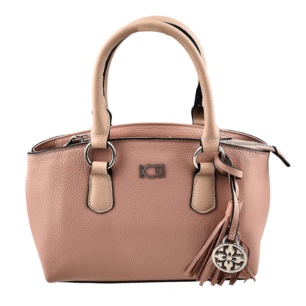 KTD by Kenzo Takada Leather Mini City Tote Bag with Top Handle &amp; Tassel Charm - Nude 7514941 0