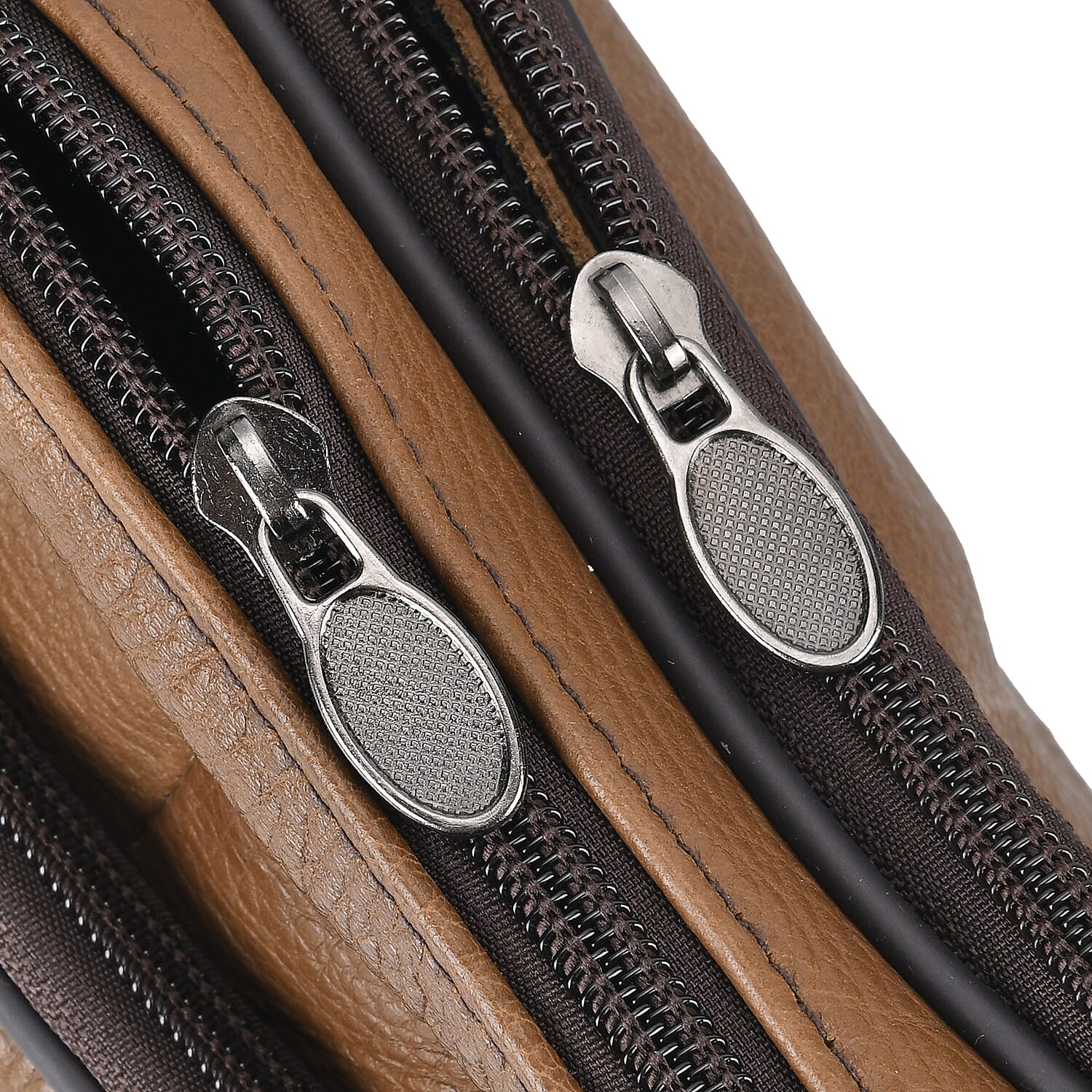 Genuine Leather Weave Waist Bag - Brown 7700615 9