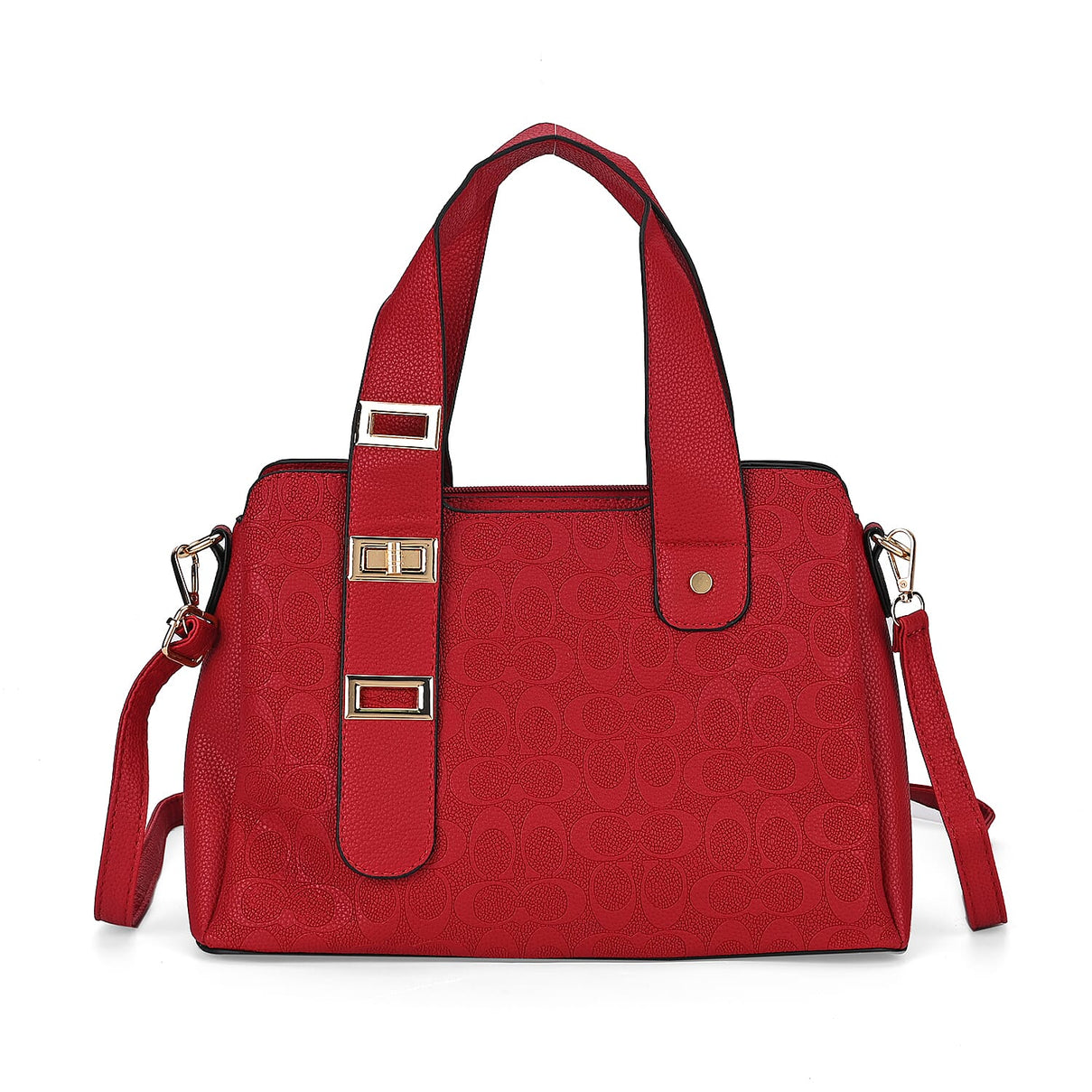 Designer Inspired Patterned Crossbody Bag - Red 7858041 0