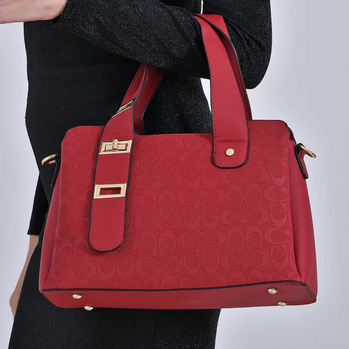Designer Inspired Patterned Crossbody Bag - Red 7858041 2
