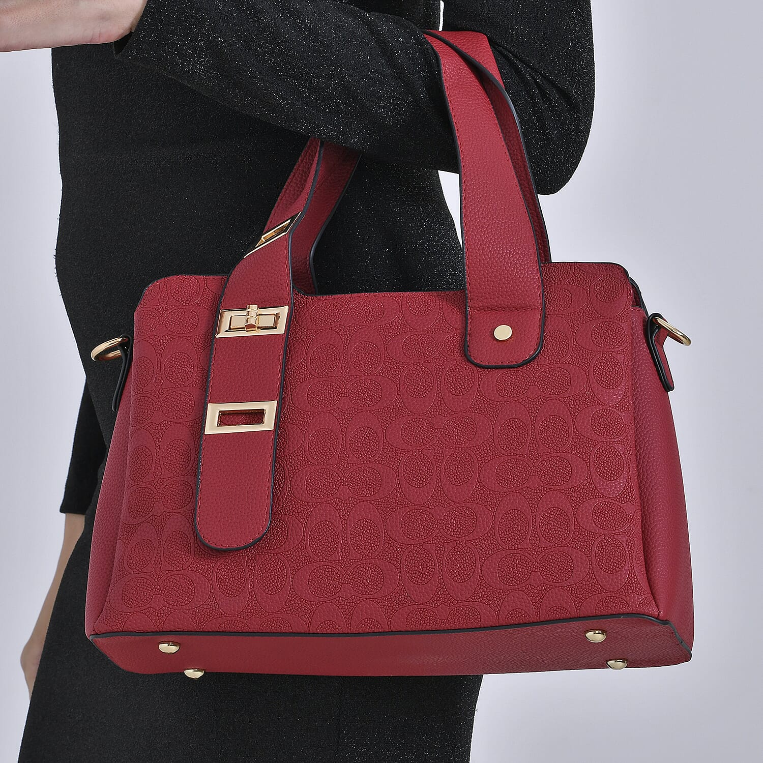 Designer Inspired Patterned Crossbody Bag - Red 7858041 2