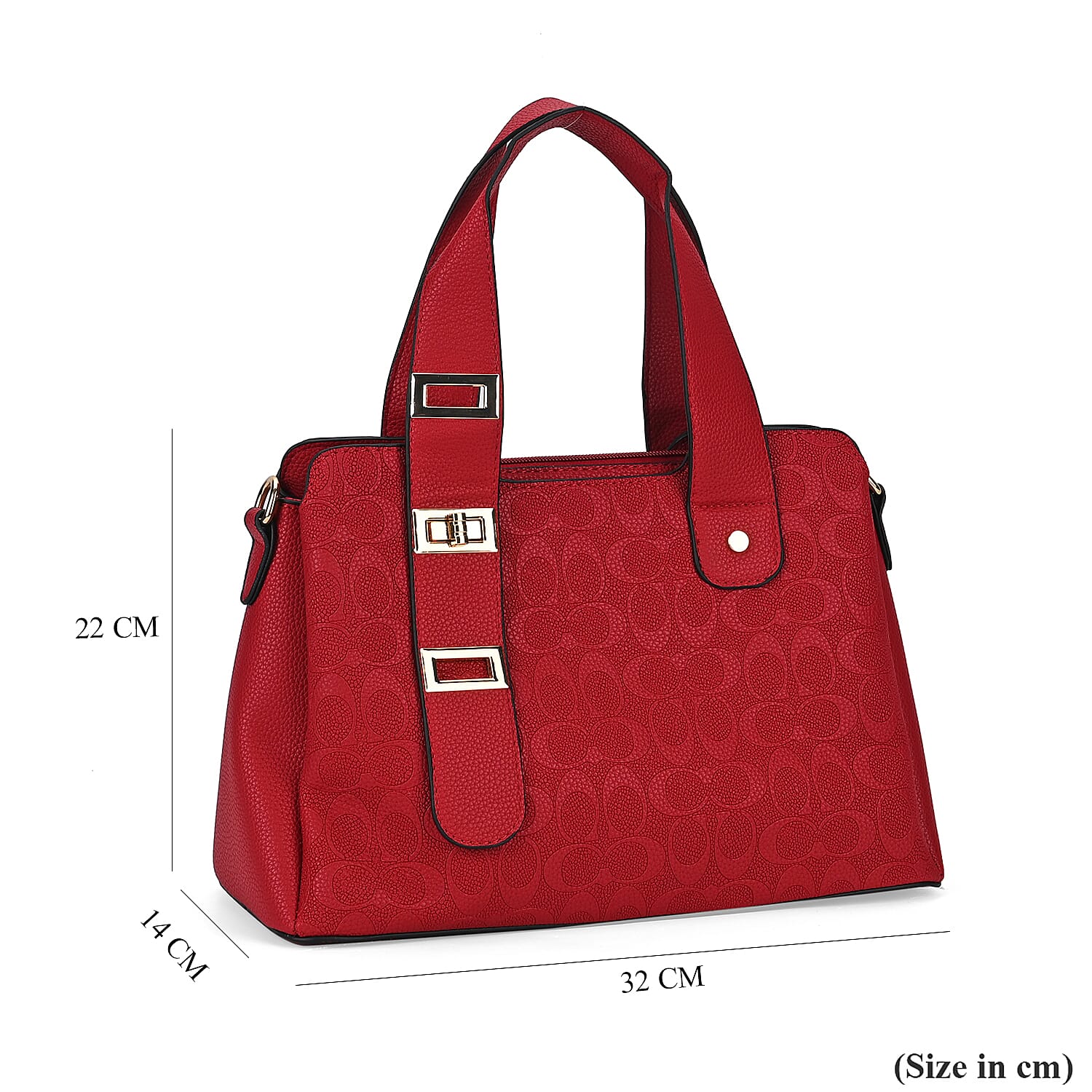 Designer Inspired Patterned Crossbody Bag - Red 7858041 6