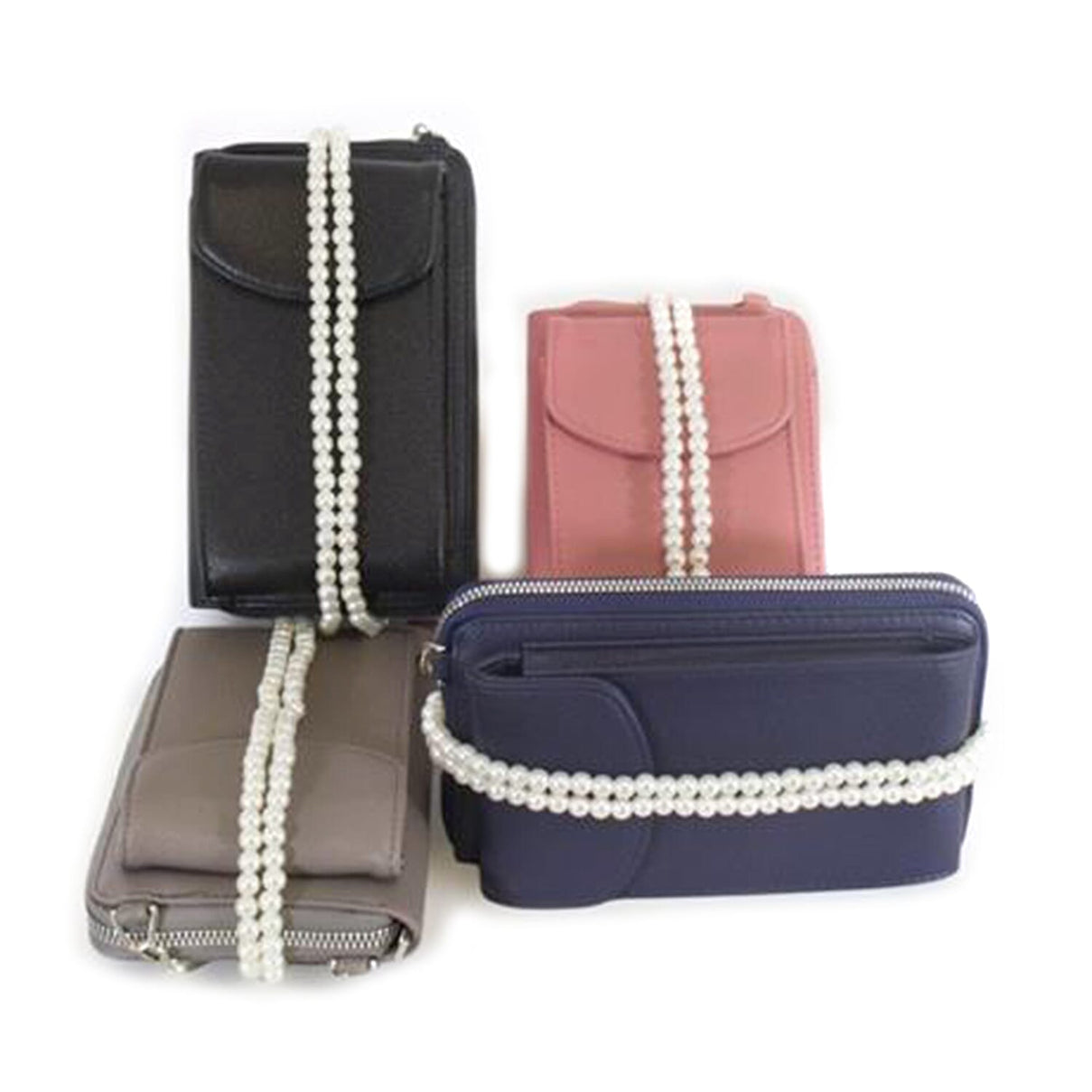 Leatherette Free Pearl String Crossbody Bag - Assorted 8099403 0