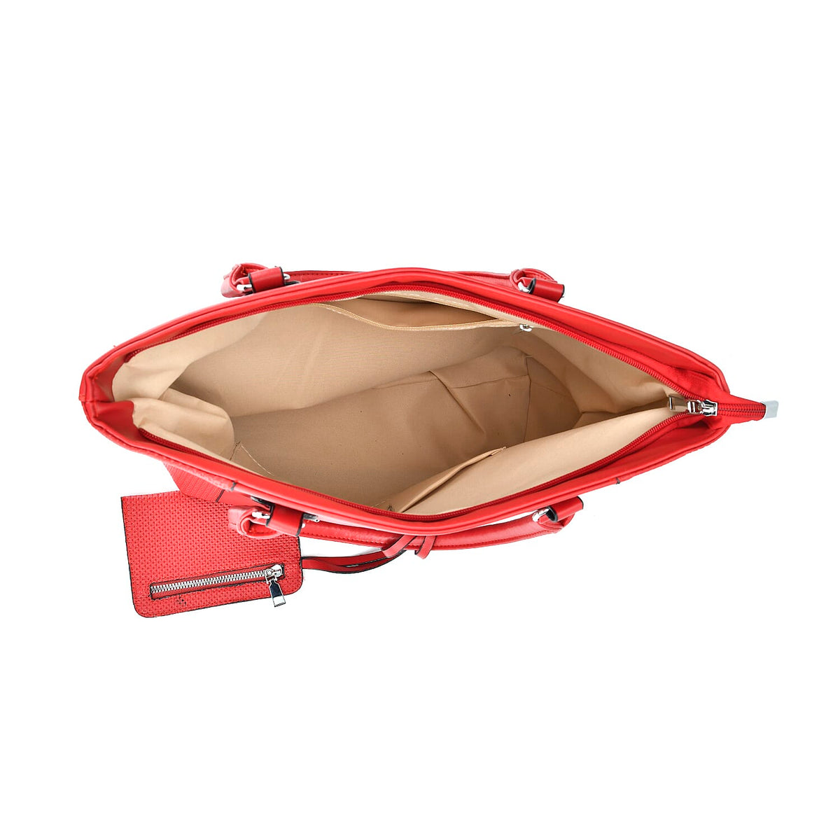 PU Leaf Tote Bag (Size 30x13x31 cm) - Red &amp; Black 7673244 4