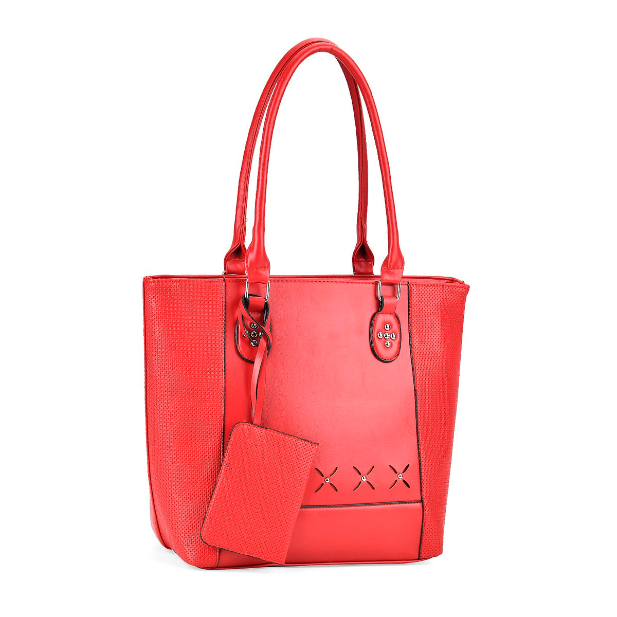 PU Leaf Tote Bag (Size 30x13x31 cm) - Red &amp; Black 7673244 5