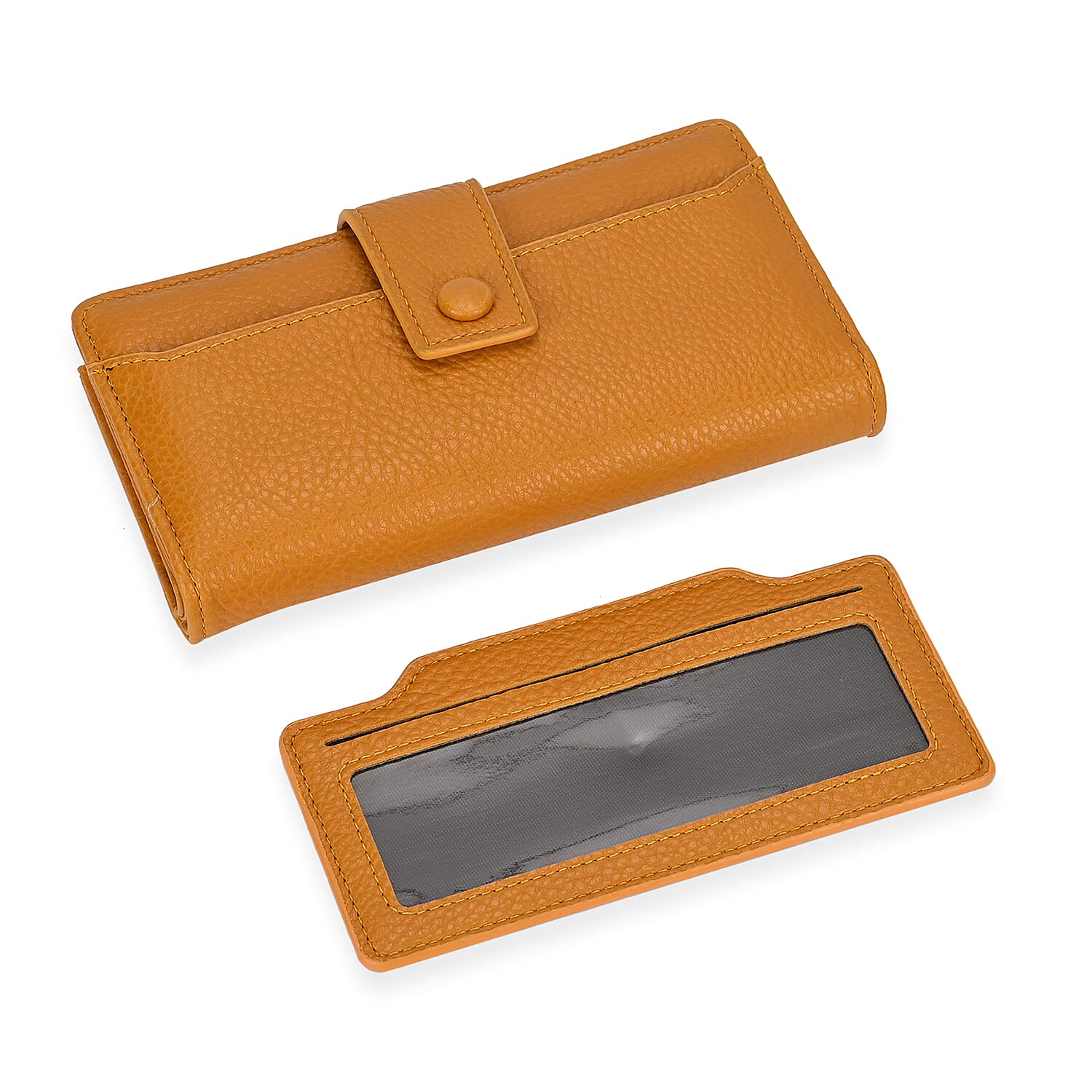 Leatherette RFID Wallet with 20 Card Slots - Yellow 7858555 5