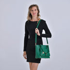 Solid Satchel Crossbody Bag - Green