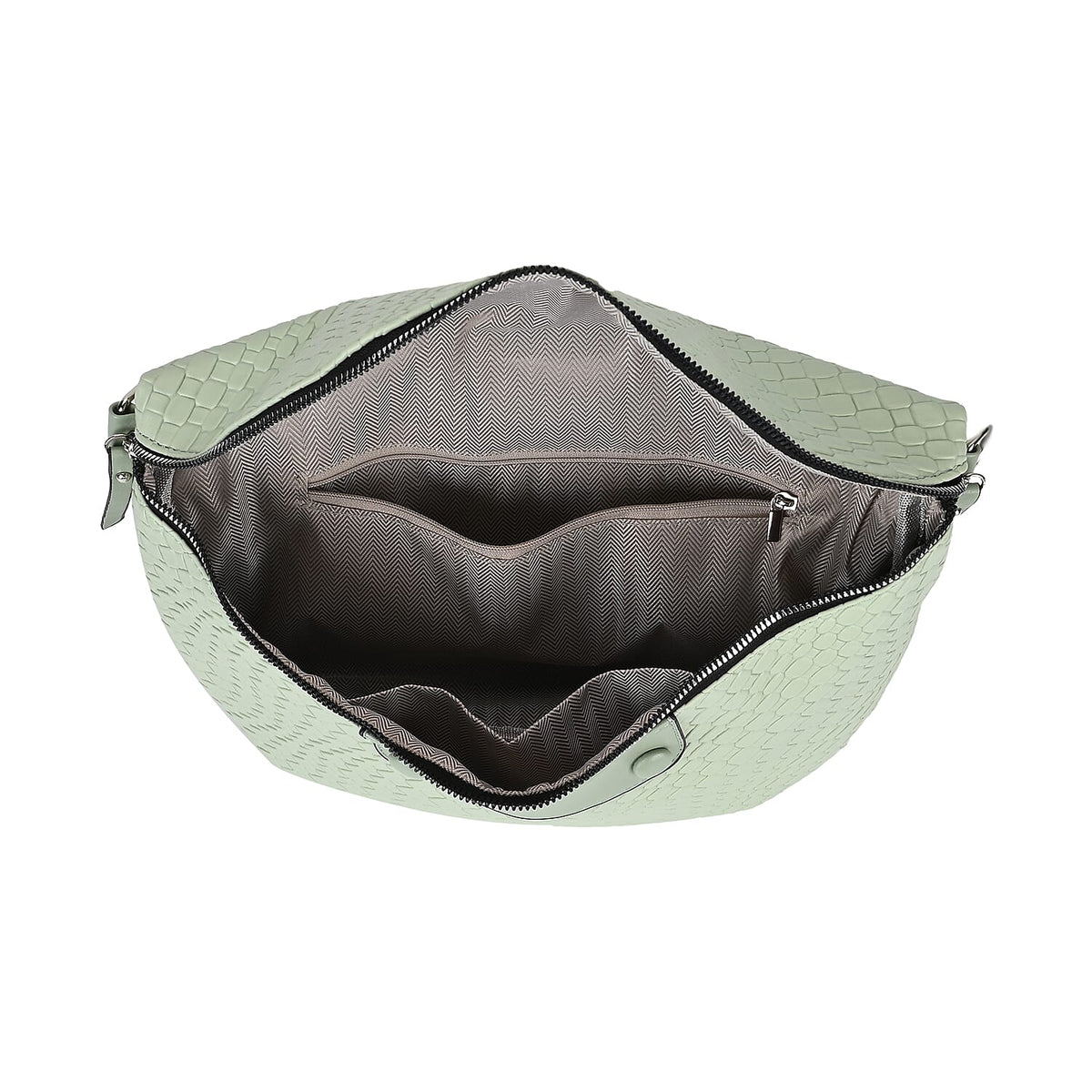PU Solid Crossbody Bag (Size 33x11x24 cm) - Olive &amp; Brown V32645344 9