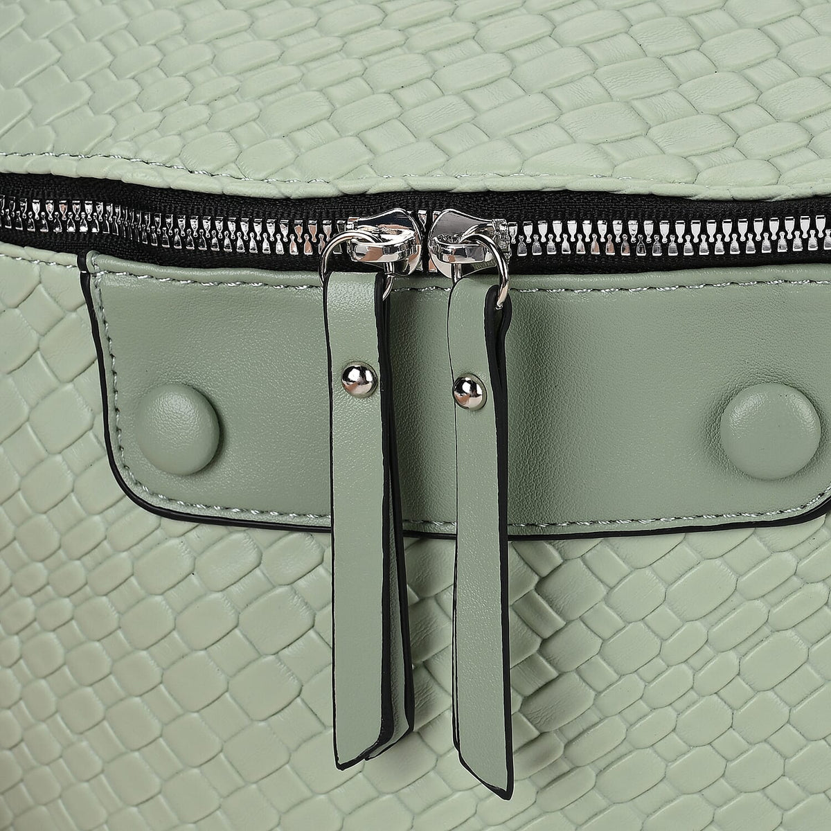 PU Solid Crossbody Bag (Size 33x11x24 cm) - Olive &amp; Brown V32645344 11