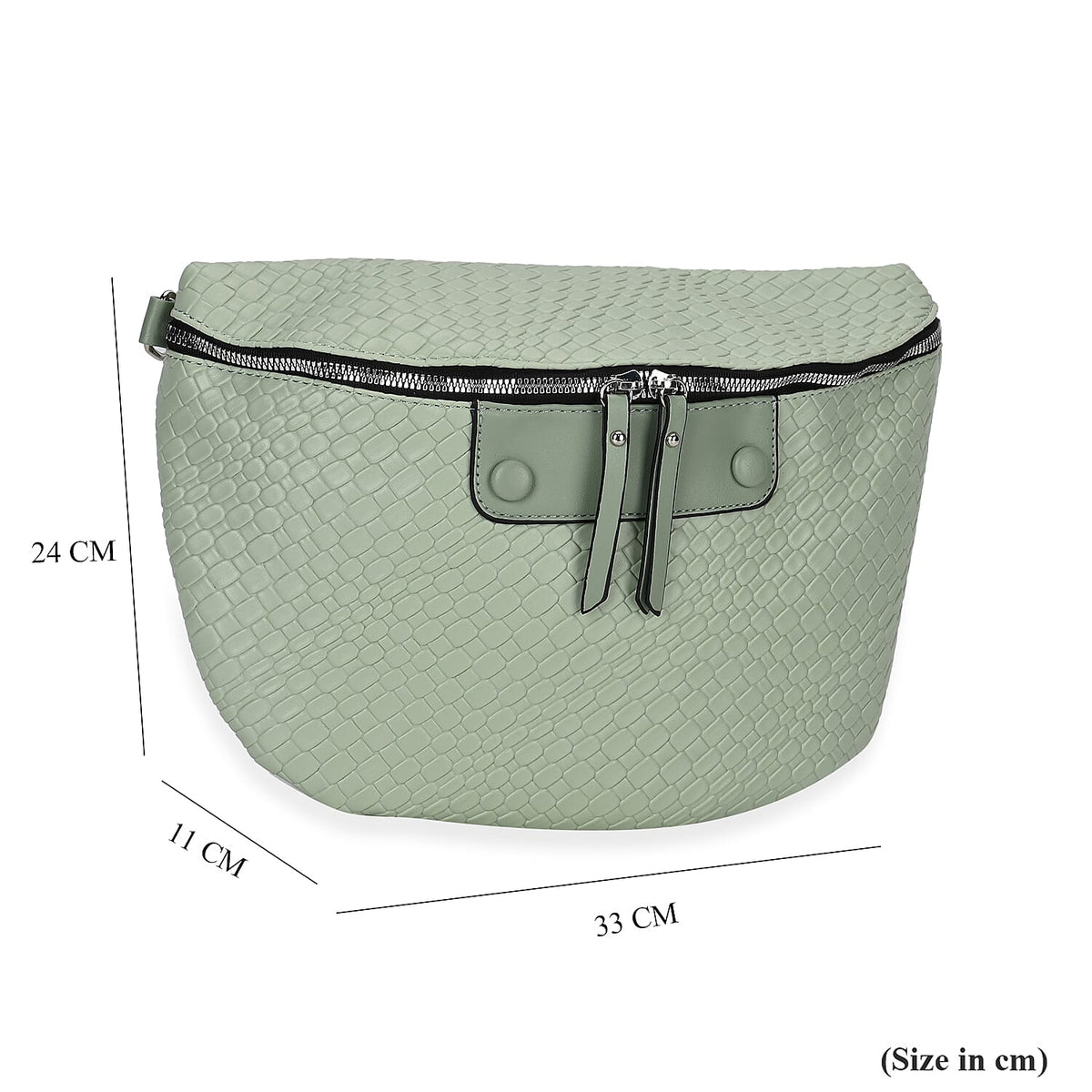 PU Solid Crossbody Bag (Size 33x11x24 cm) - Olive &amp; Brown V32645344 13