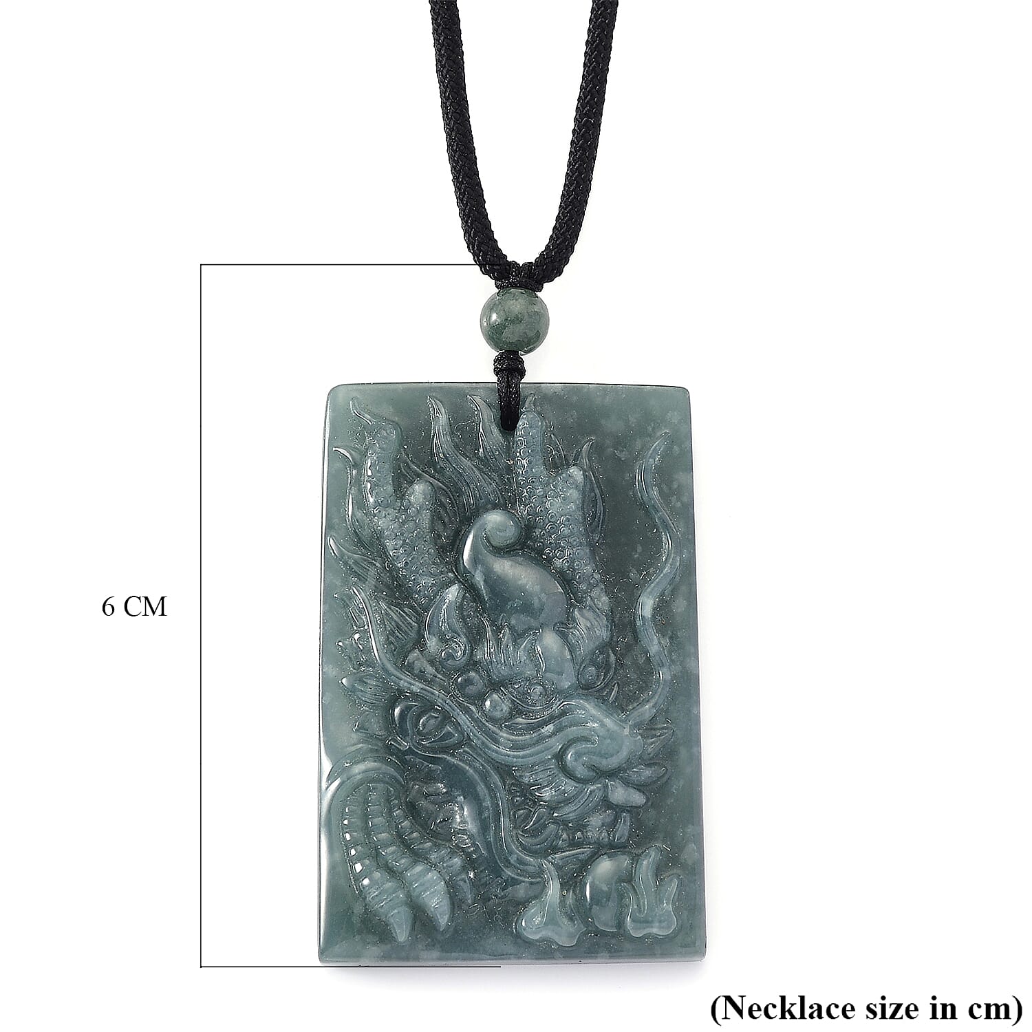 Natural Type A Jadeite Dragon Necklace 150.00 Ct. 8312518 7
