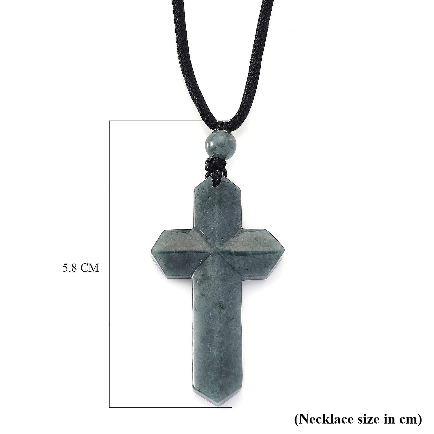 Natural Type A Jadeite Cross Necklace 55.00 Ct. 8312515 7