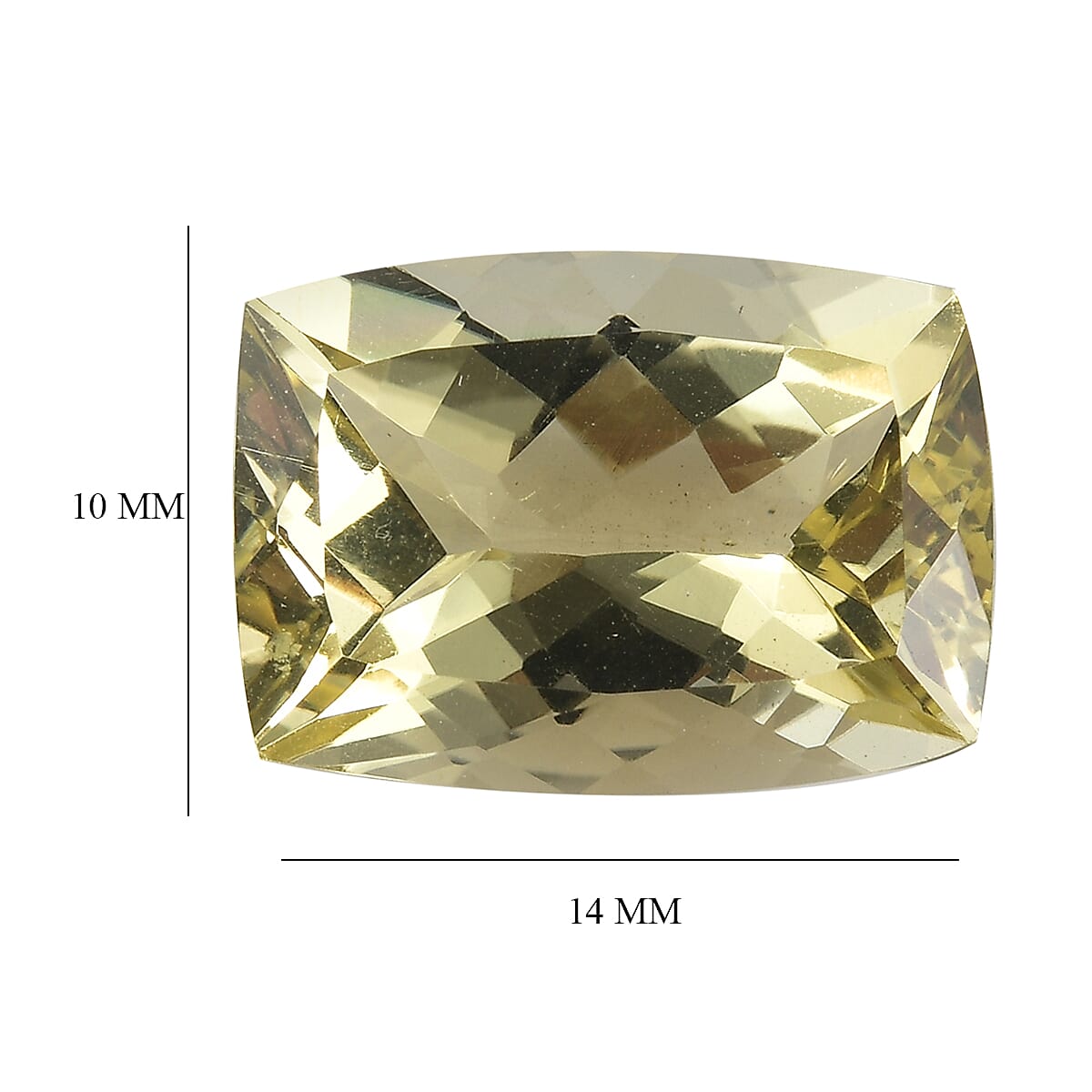 Lemon Quartz Loose Gemstone in Cushion Shape (14x10mm) 7814377 5
