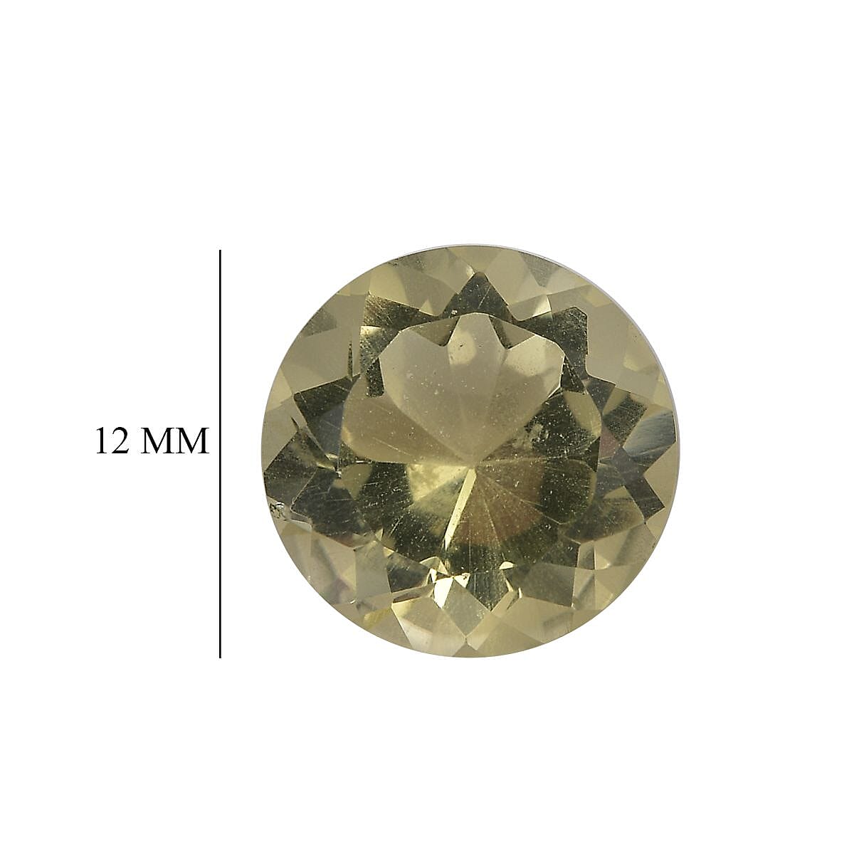 Lemon Quartz Loose Gemstone in Round Shape (12mm) 7787425 5