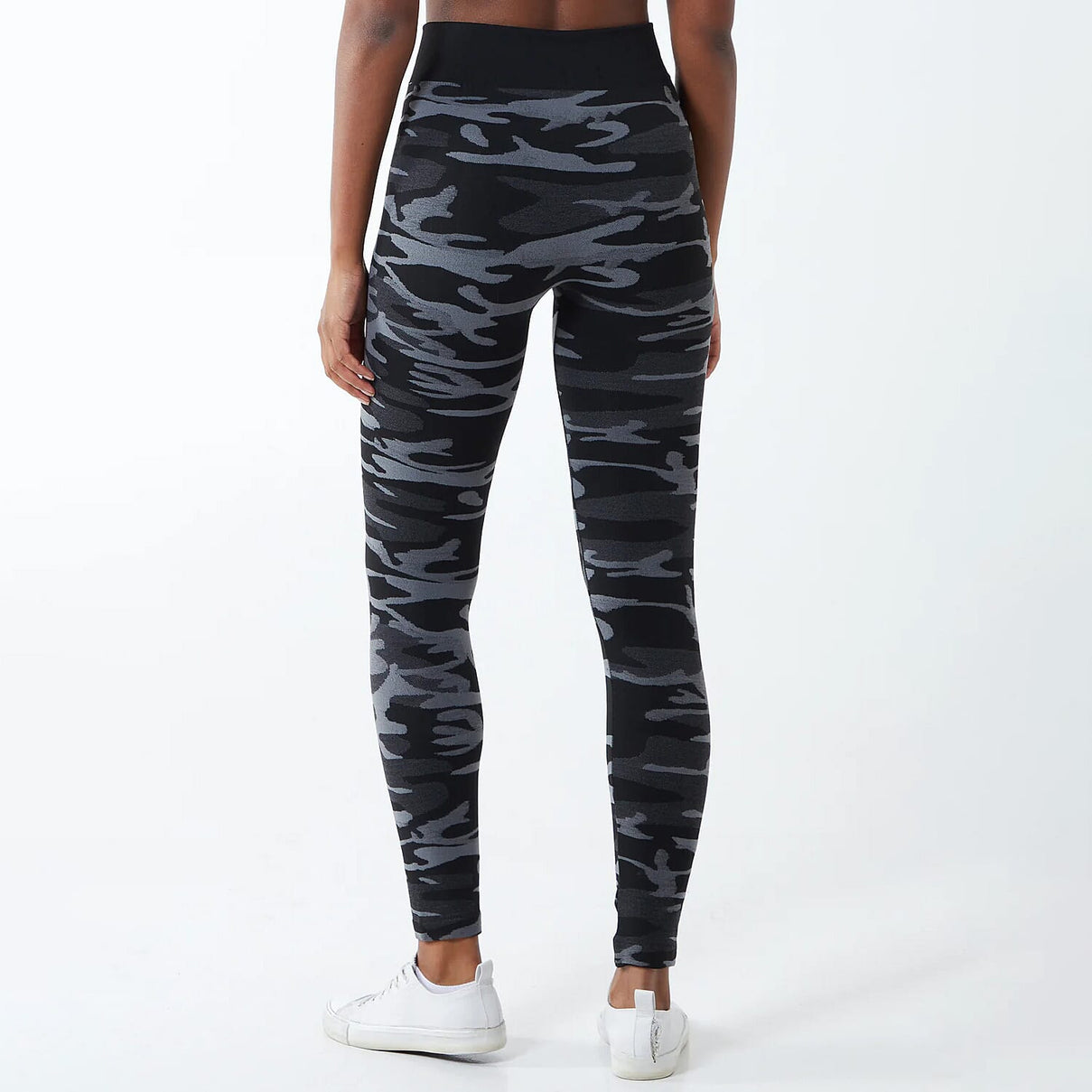 Camouflage Fleece Lined Leggings (Size S) - Black - Grey 8072720 0
