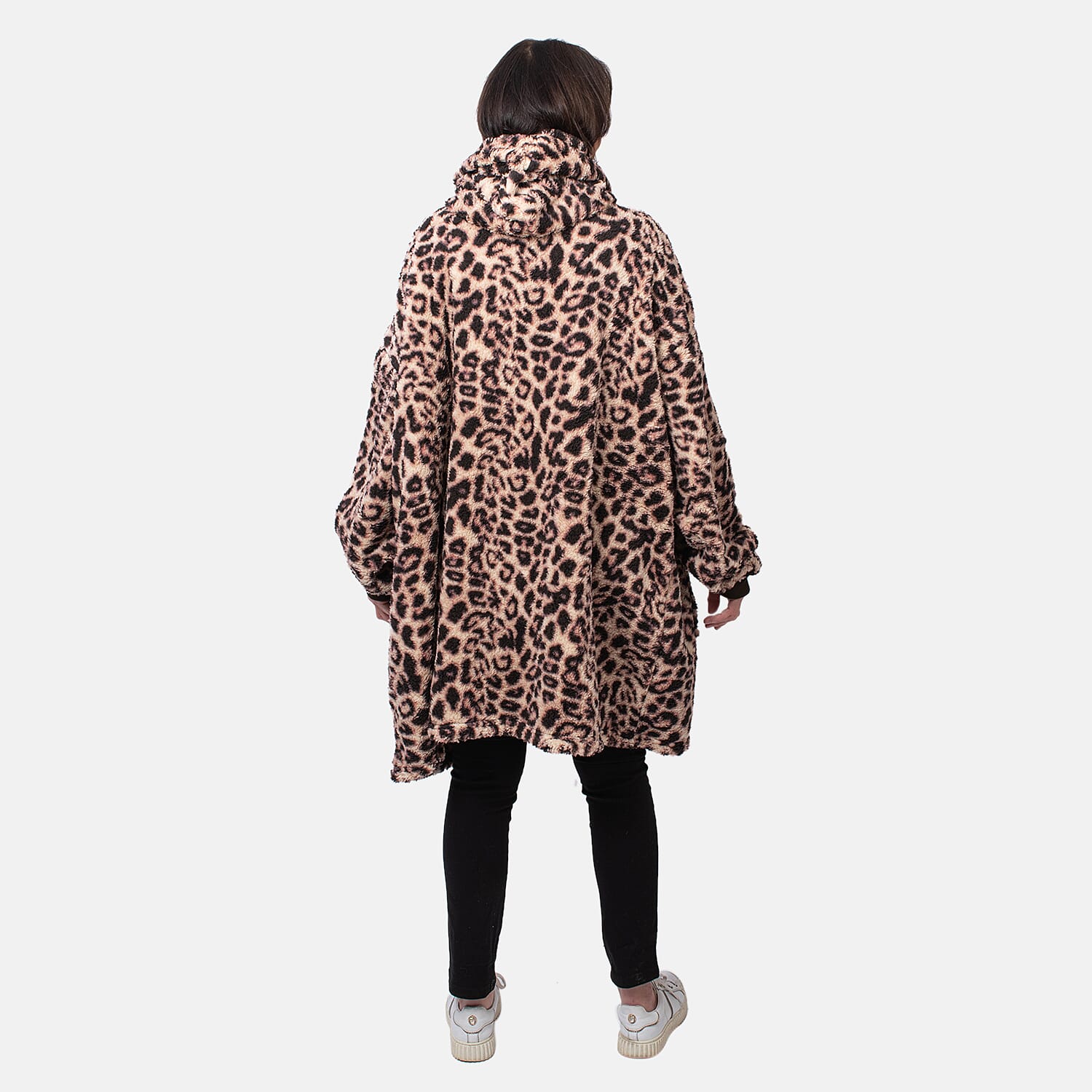 Patterned Lightweight Sherpa Zipped Hoodie 7621517 1