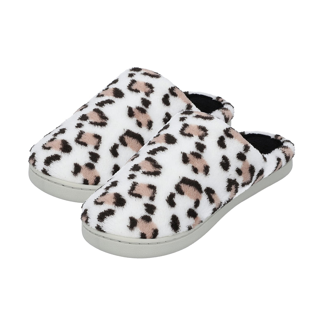 Leopard Pattern Memory Foam Home Women's Slippers - White and Black 7597561 0