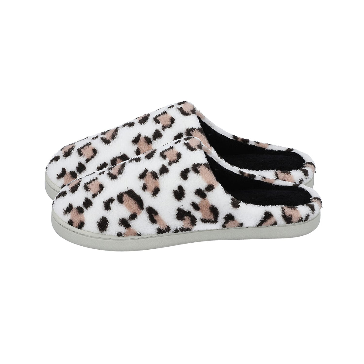 Leopard Pattern Memory Foam Home Women's Slippers - White and Black 7597561 4