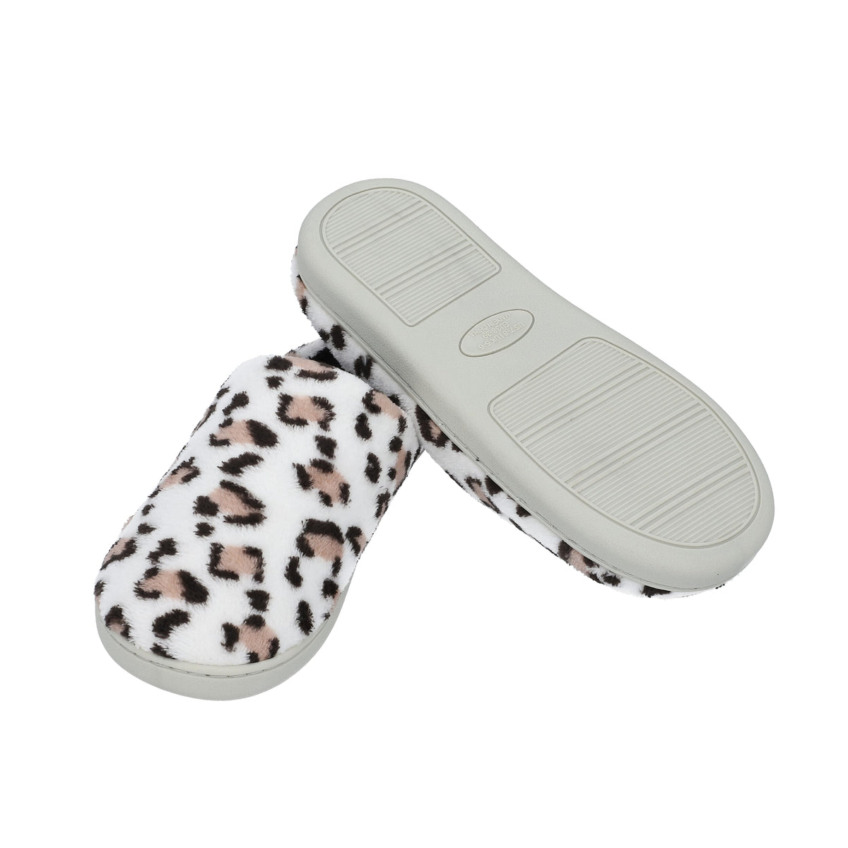 Leopard Pattern Memory Foam Home Women's Slippers - White and Black 7597561 5