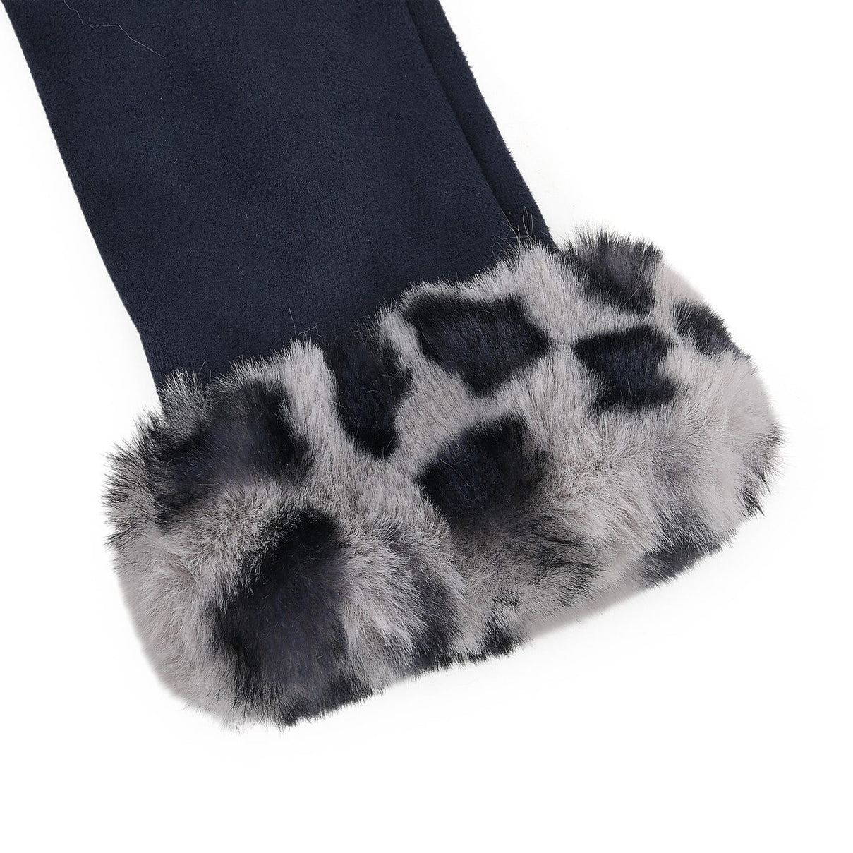 Ladies' Leopard Print Gloves with Faux Fur Cuff 8206568 7